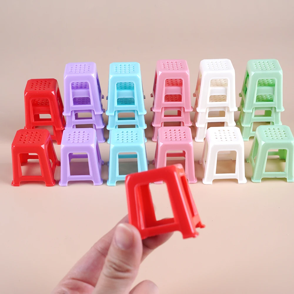 1/12 Mini Chinese Mahjong Table Set Of 4 Chairs Dollhouse Furniture Scene Set Up Every DIY Dollhouse Accessories