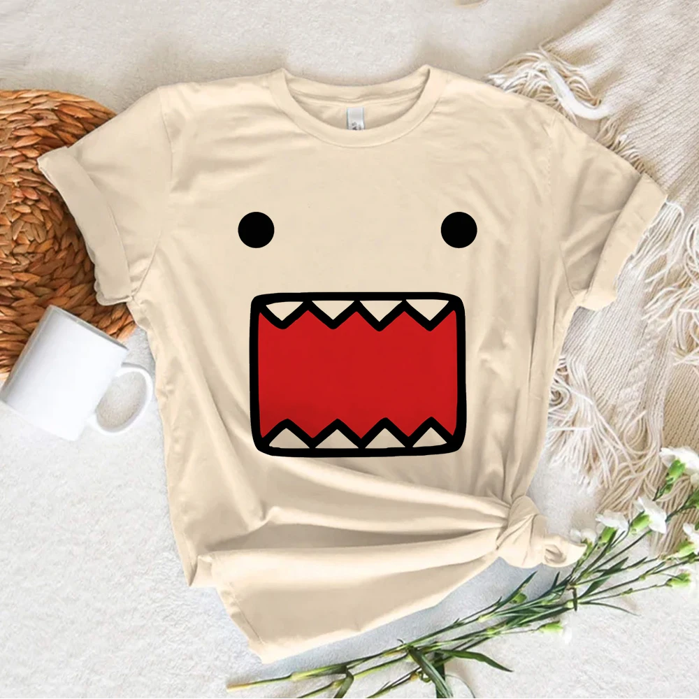 Domo Kun Tee women manga comic t shirt female 2000s comic y2k clothes