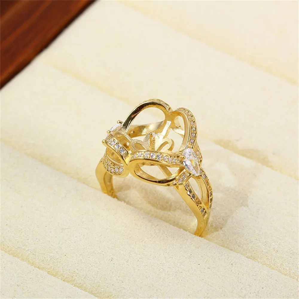 Solid S925 Sterling Silver Pearl Ring Settings Findings & Accessories  for Jewelry Making Bulk Wholesale Craft Supplies No Pearl