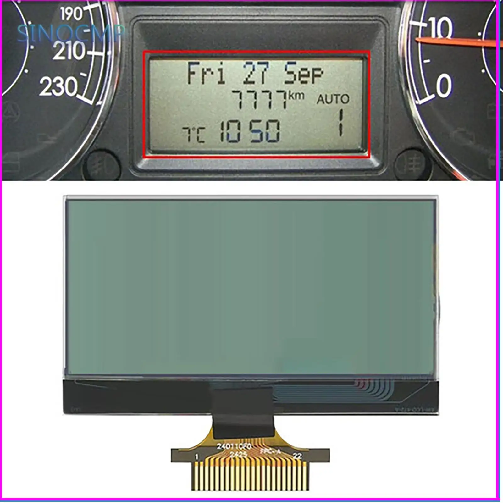 LCD Display 51822828 51828263 503003011600 For Fiat Punto Grande Punto Fiorino Doblo Automatic Citroen Instrument Replacement