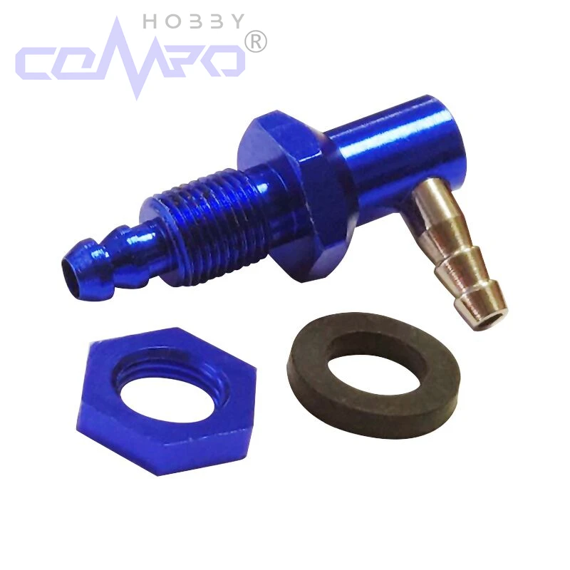 2 SZT. Aluminiowe Złącze Zbiornika Oleju w Kształcie Litery L 90 °   Rura dyszy zbiornika paliwa do części akcesoriów układu paliwowego samolotu RC