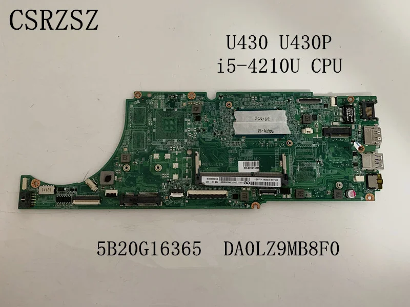 

For Lenovo U430 U430P with i5-4210u/ i5-4200u Notebook mainboard FRU 5B20G16365 DA0LZ9MB8F0 Tested