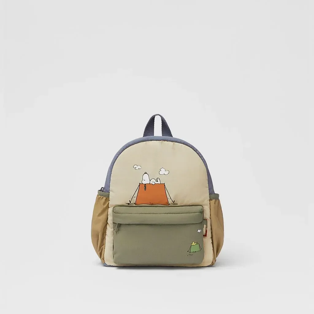 Snoopy mochila infantil bolsa escolar de jardim de infância fofa menina menino mochila de desenho animado