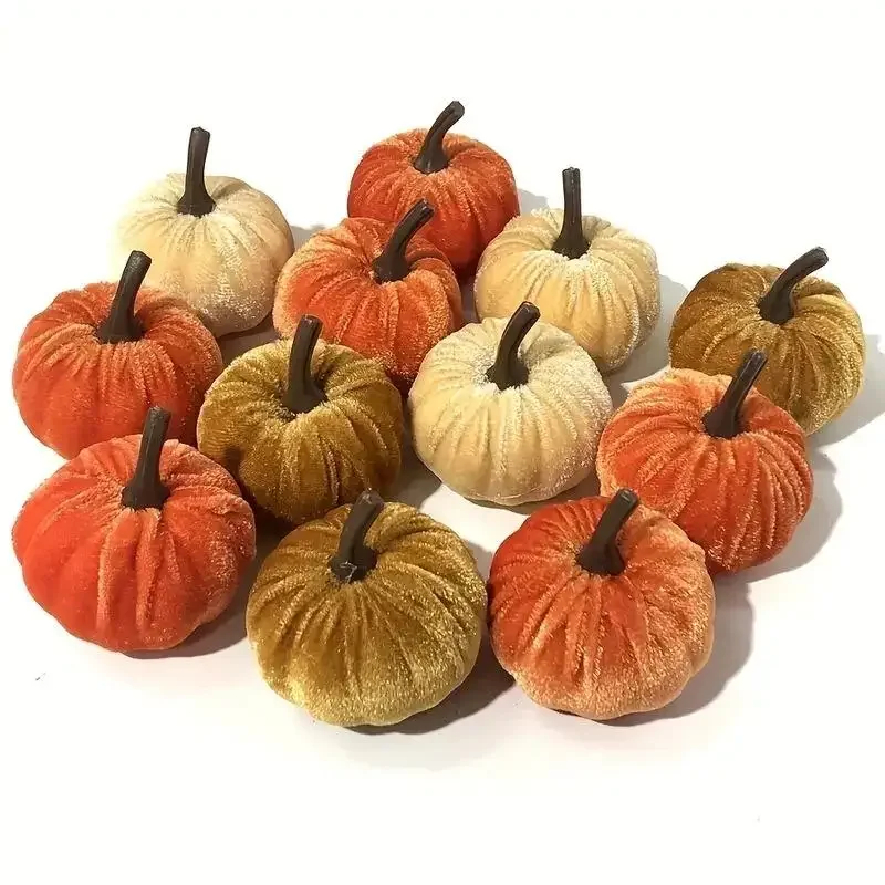 5/10 pezzi di zucca in schiuma di simulazione di Halloween decorazione da tavolo festa spettrale zucca intagliata arancione decorazioni per la casa