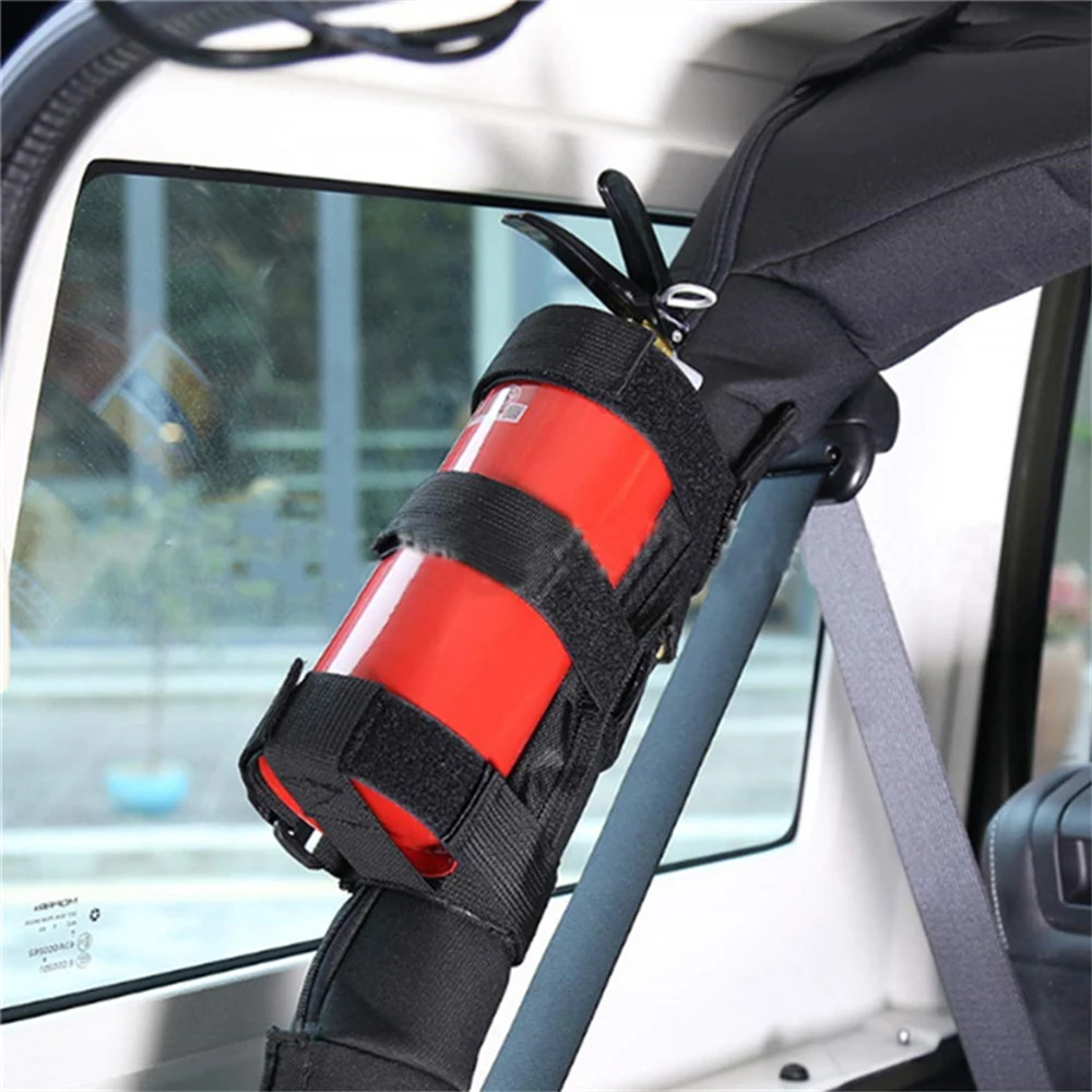 

Car Roll Bar Fire Extinguisher Holder Fixing Strap Black Red Car Fire Extinguisher Mount Strap