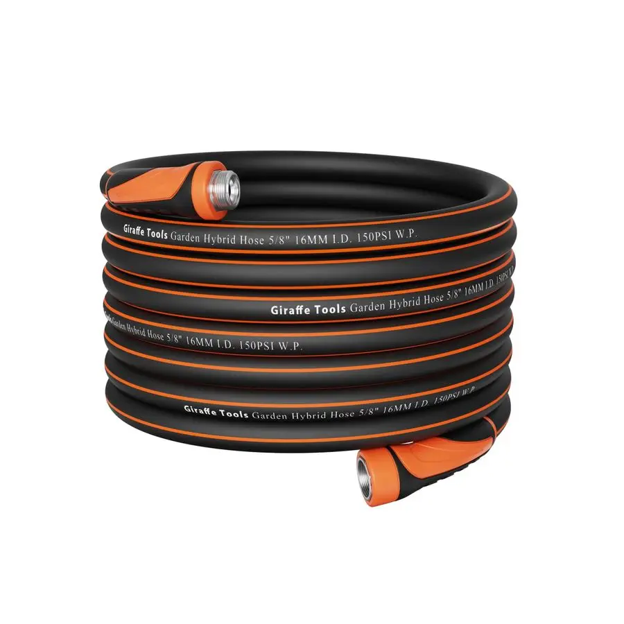 

Garden Hose 100ft x 5 8 , Water Hose Heavy Duty, Flexible, Lightweight Hybrid Hose with Swivel Handle, Male to Female Fittings,