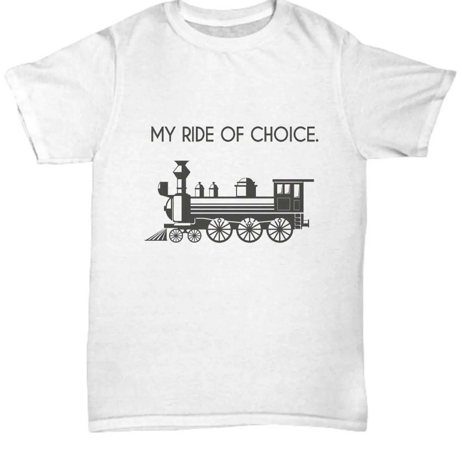 My Ride Of Choice Train T Shirt Funny Railroad Locomotive for Lover Kids Boys vintage Washed Top For Everyday Wear streetwear