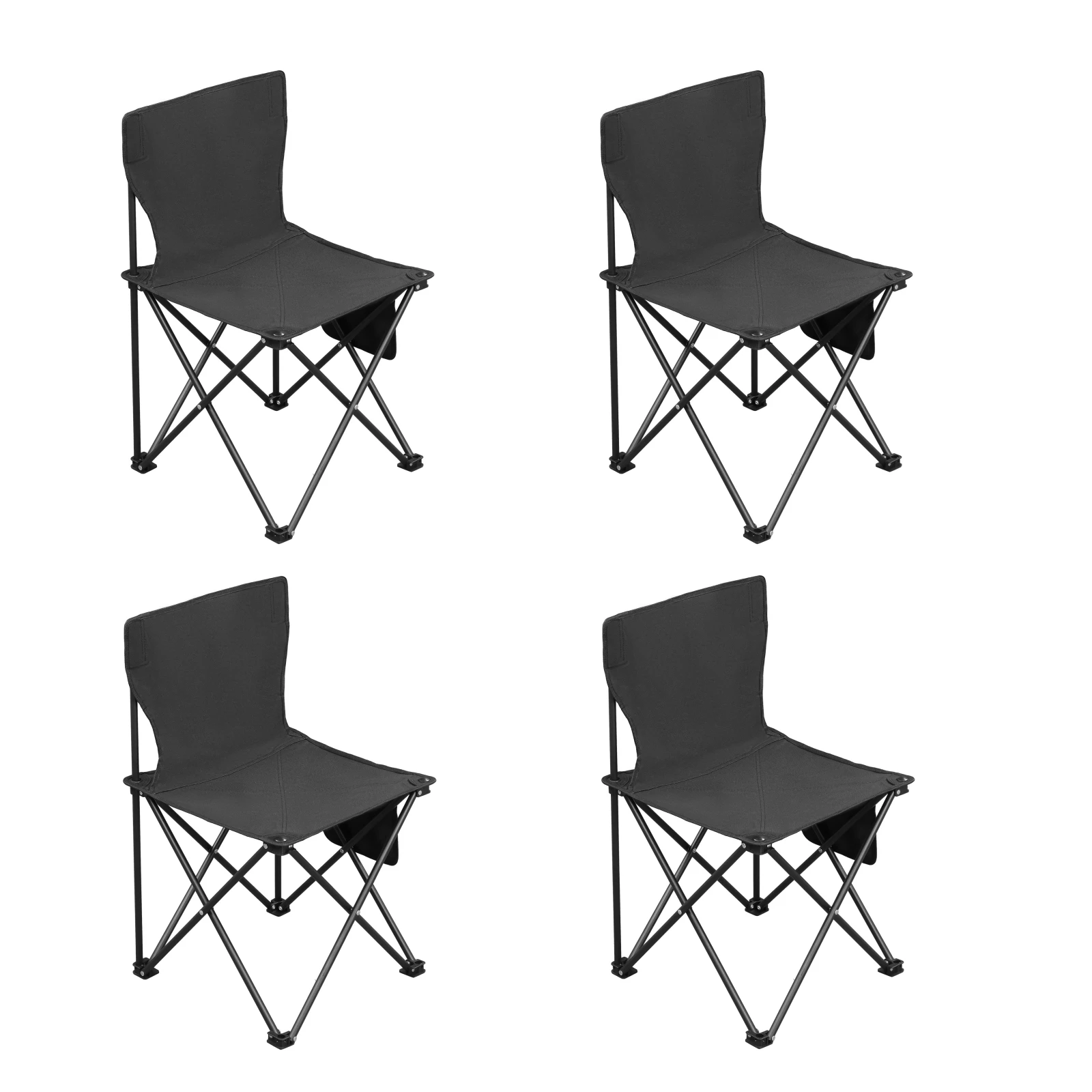 

4 Pack Folding Camping Chairs with Carrying Bag, Lawn Chairs Camp Chair Beach Chair Portable Folding Camping Chairs , Black