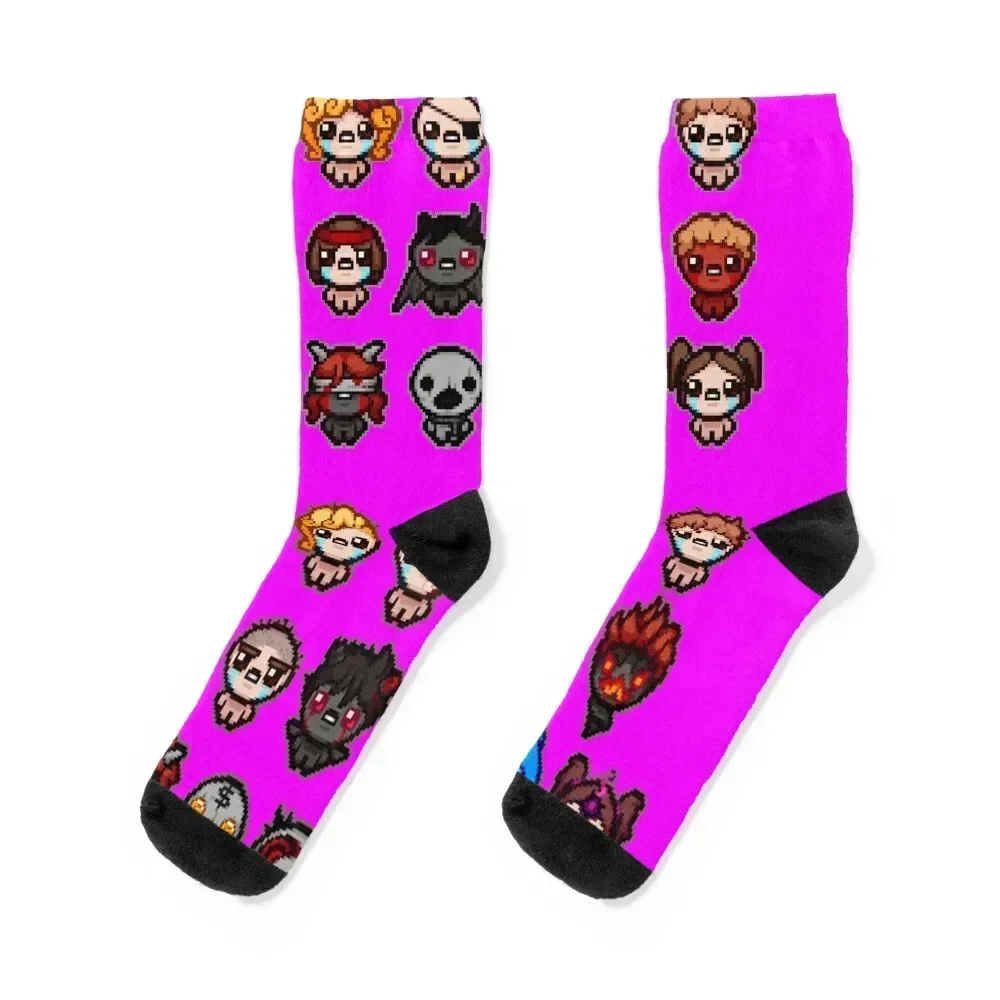 

Binding of Isaac-Characters Socks hiking Climbing men cotton high quality Novelties Luxury Woman Socks Men's