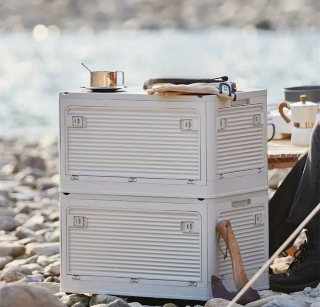 Caja de almacenamiento de cinco puertas para exteriores, organizador de maletero para exteriores, caja de Picnic para acampar de gran capacidad, estuche de almacenamiento plegable multifuncional para coche