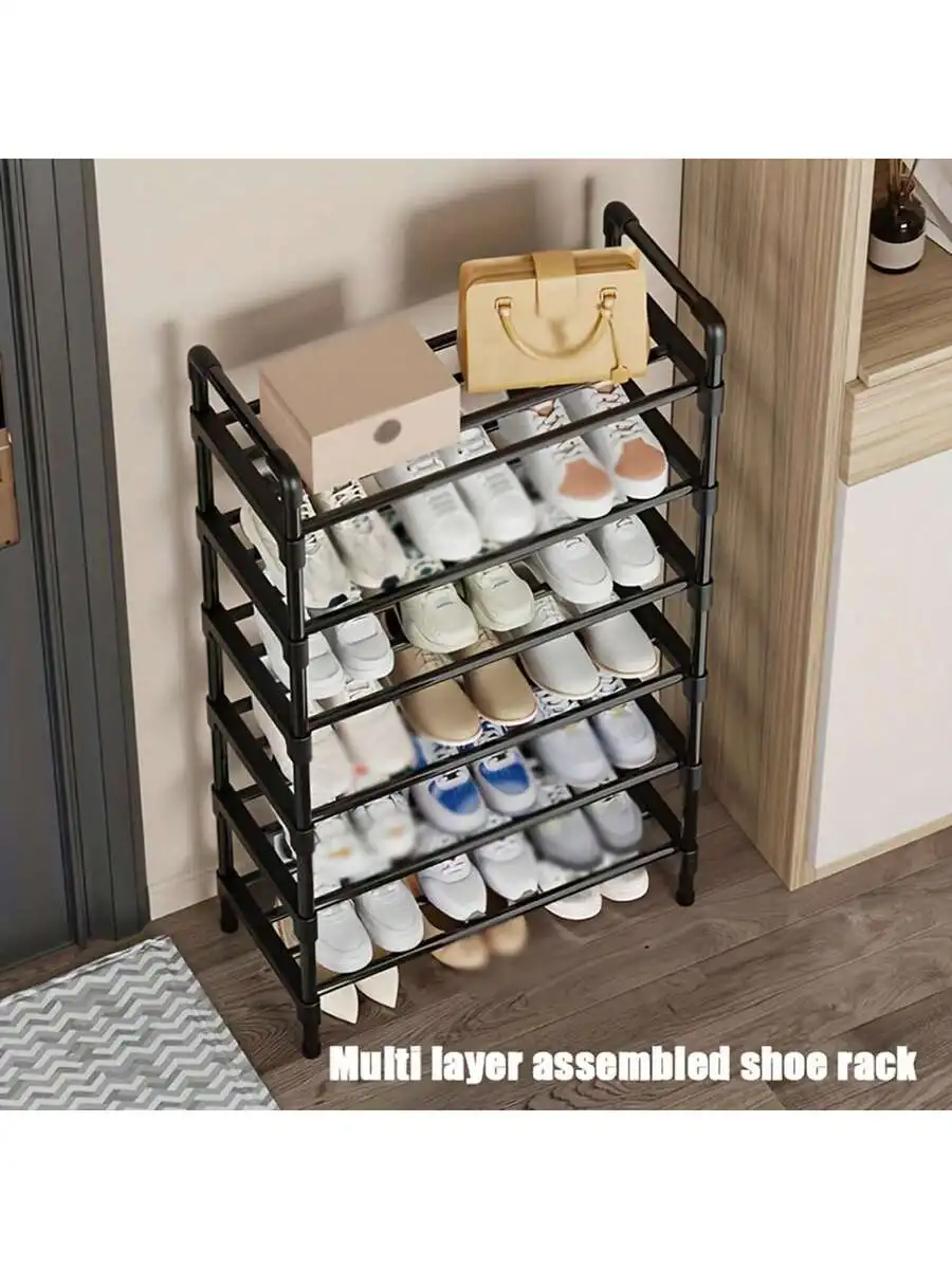 1 Multi-Layer Simple Shoe Rack, Multifunctional Large-Capacity Storage Rack, Easy To Load And Unload, Save Space, Home Organizat