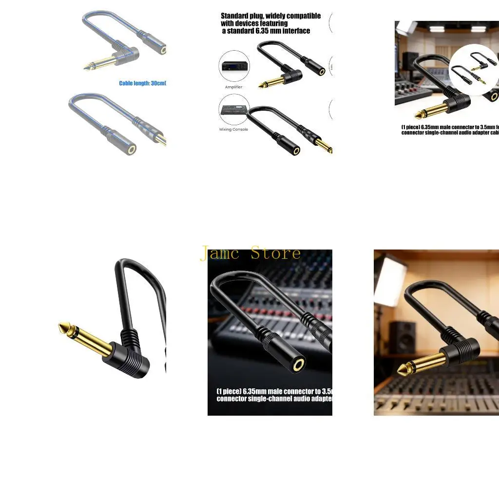 LX0B 6.35Mm To 3.5Mm Mono Sound Line Cable For Homes Studio And Entertainment