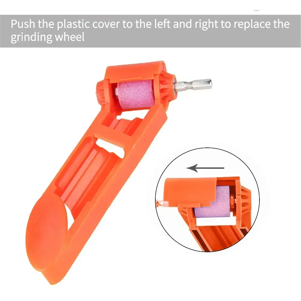 Portable Drill Bit Sharpener Corundum Grinding Wheel Drill Bit Sharpener Titanium Drill Powered Tool Parts Grinder Tools