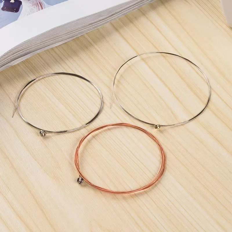 Confezione di corde per chitarra acustica in legno, secondo pacchetto di corde per chitarra folk, set da 5 pezzi, accessori per strumenti musicali per chitarra basso ukulele