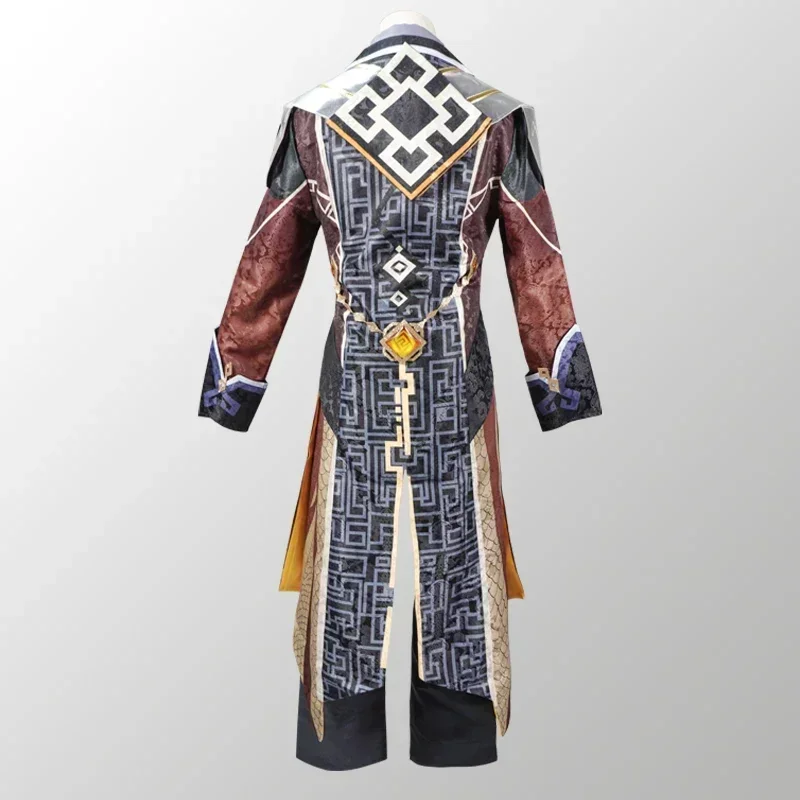 Genshin Impact Zhongli Cosplay Costume Adult Carnival Uniform Wig Anime Halloween Party Costumes Masquerade Women Game view 5