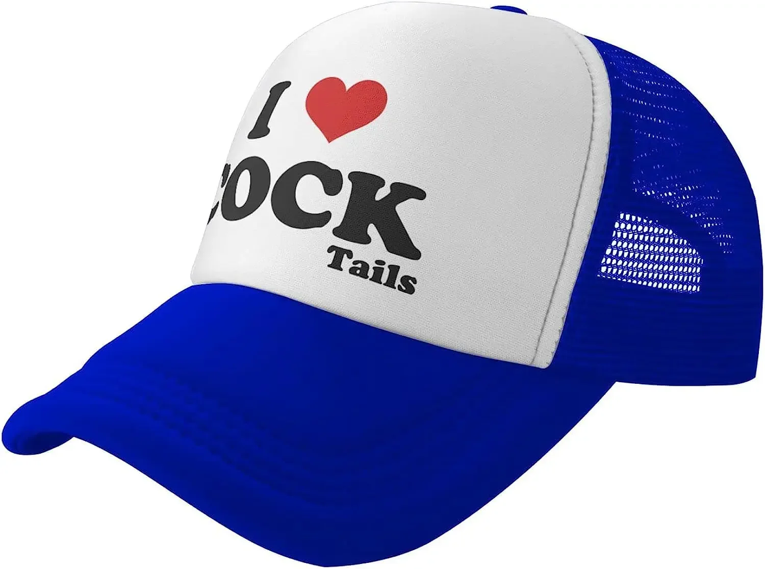 Fashion I Heart Love Cocktail Trucker Hat Funny Gag Gifts for Womens Mens Black Baseball Hat Summer Hat Mesh Cap For Travel Gift