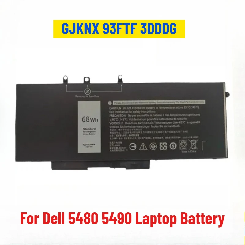 

For Dell GJKNX 93FTF 3DDDG Latitude5280 5480 5490 Laptop Battery
