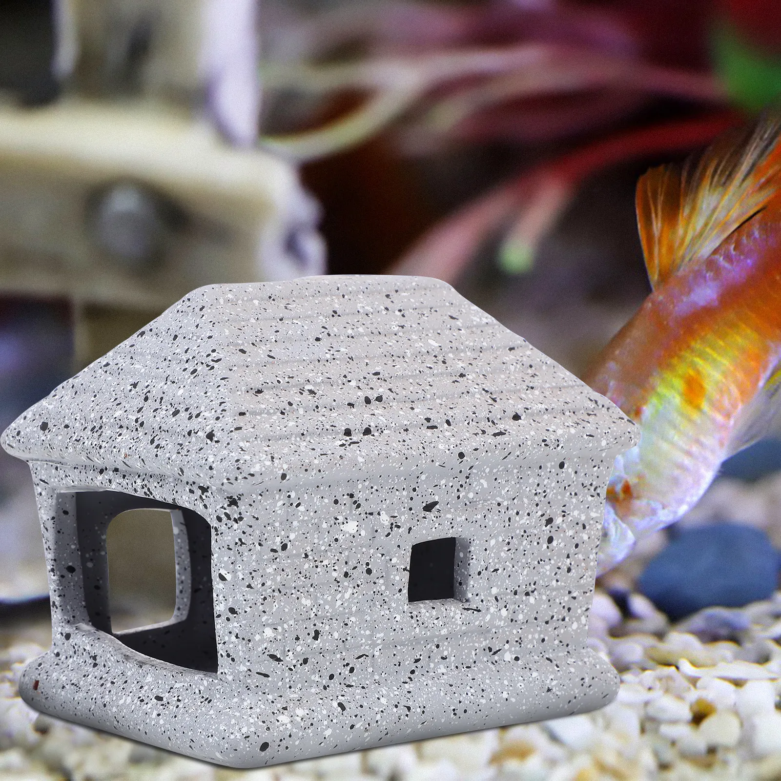 

Керамический декор для аквариума: простая декоративная пещера, украшение для аквариума, ландшафтный декор, укрытие для рыб, кашпо для разведения