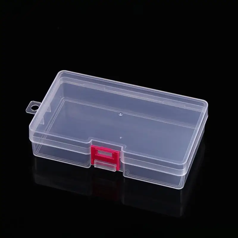 Square Clear Plastic Storage Box Stackable Multi-purpose Organizer for Jewelry Beads Fishing Tackle Small Desktop Items Office