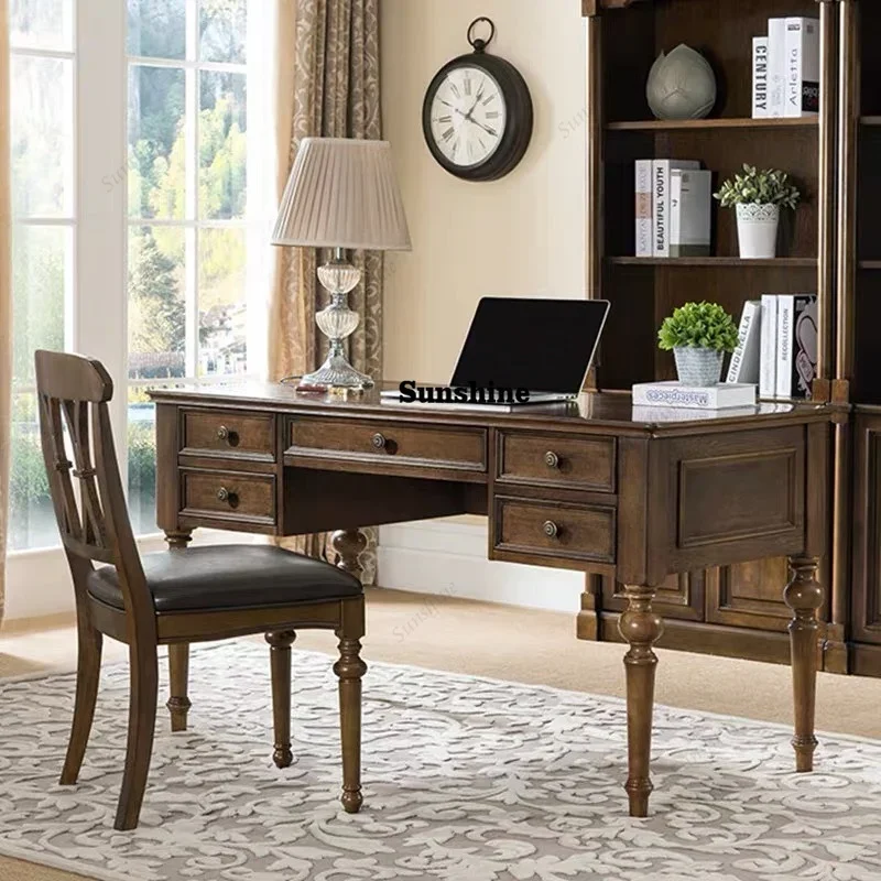 

European Organizers Office Desk Reception Storage Wooden Standing Office Desk Drawer Bedroom Luxury Tavolino Unique FurnitureY