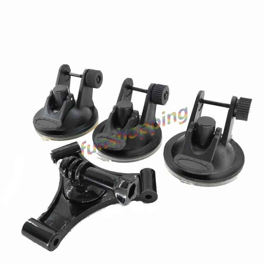 كوب شفط ثلاثي الزجاج الأمامي لـ Xiaomi Yi ، GoPro Hero 6 ، 5 ، 4 ، 3 ، 2 ، SJ4000 ، SJ5000 ، SJ7000 ، ملحقات مثبتة ، دهون ، جديدة