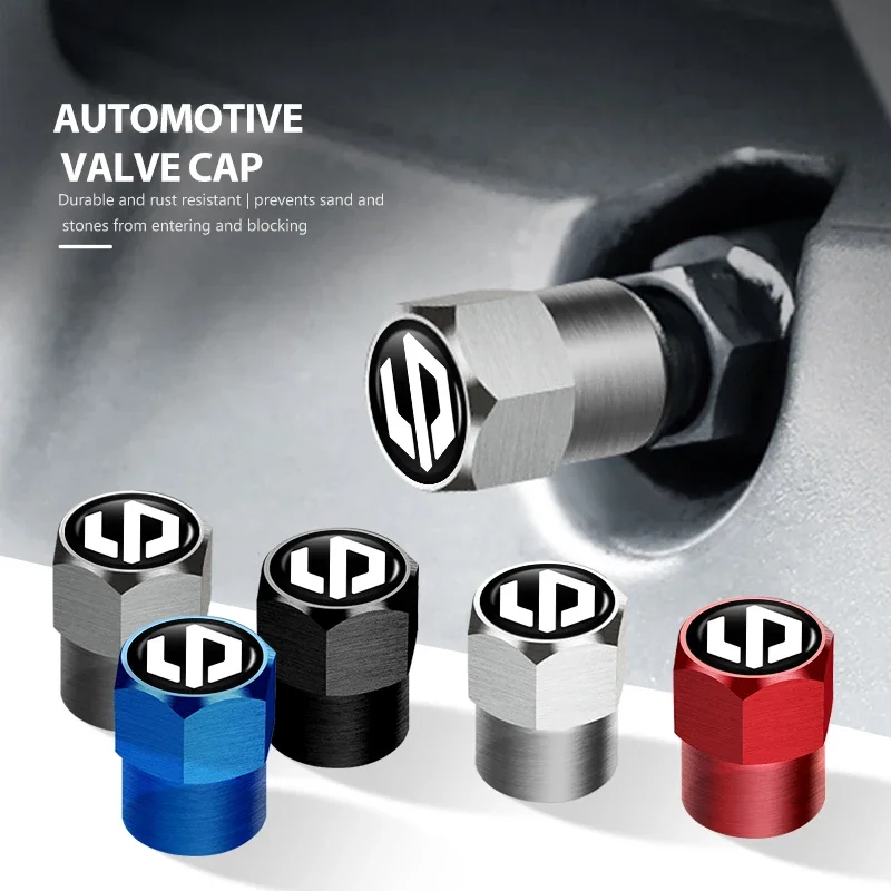 4PCS Car Tire Valve Caps Wheel Valve Stem Dustproof Cover For Leapmotor C11 C10 B10 C16 C01 T03 Car Exterior Accessories