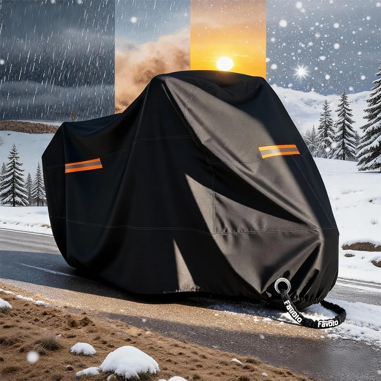 

Thick Oxford Motorcycle Waterproof Cover Universal Outdoor Protection Dust Motorbike Rain Cover Sunshade Dustproof Uv Protective