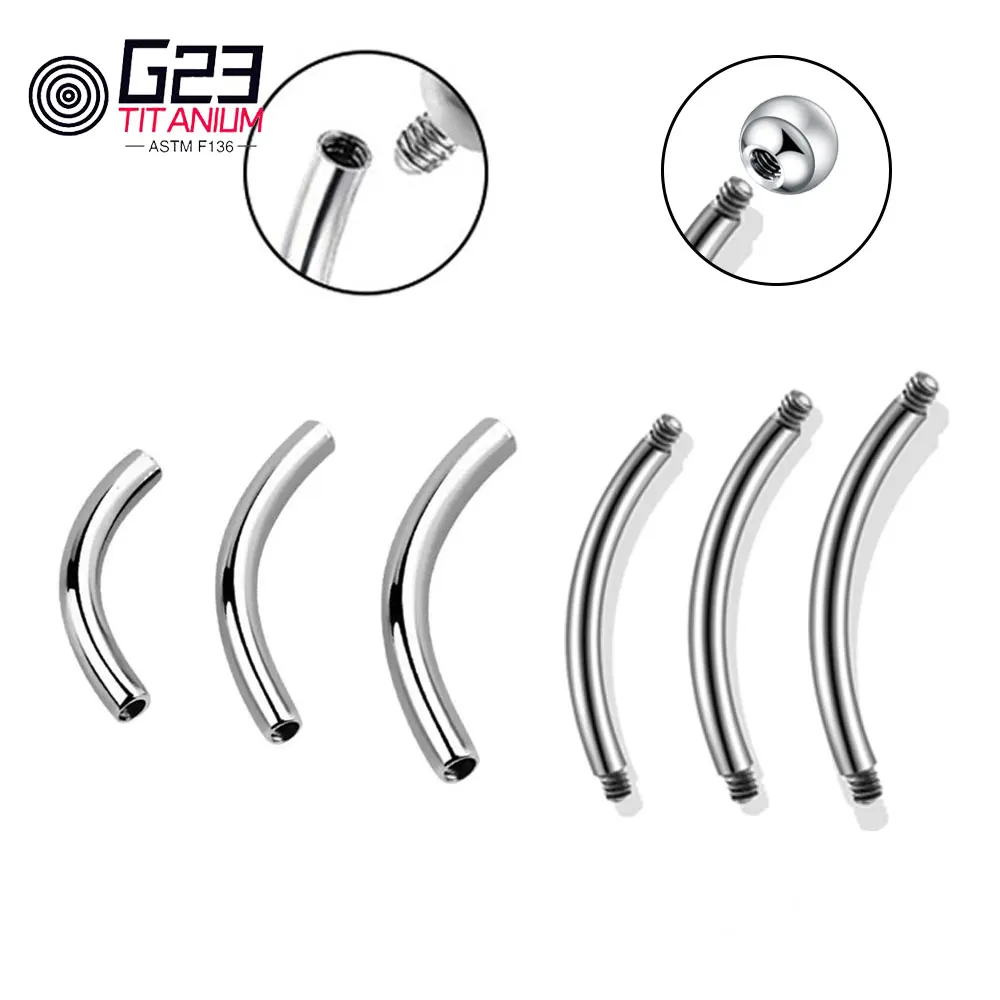 10Pcs ASTM F136 Titanium Base For Eyebrow Barbell Rod Internal Thread Plug Septum Ear Lips Body Jewelry Accessories