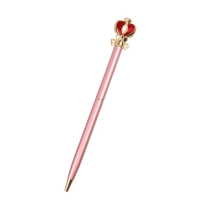 Sailor Moon Spiral Heart Moon Stick Ballpoint Pen Full Metal Body Girly Heart Magic Pen Love Writing Pen view 5