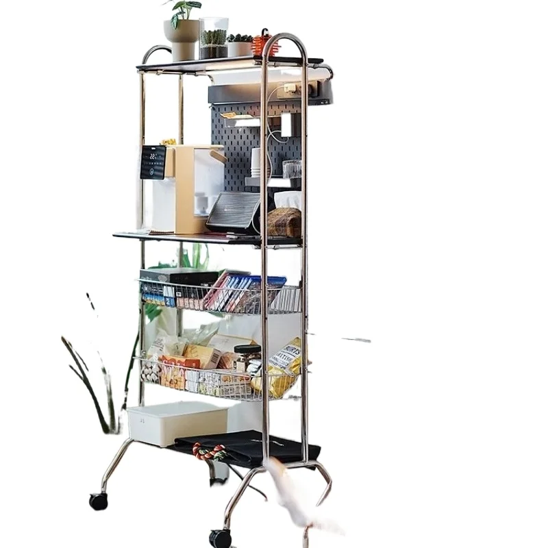 

Streamer mobile shelves, storage racks with power soc kets, coffee b ars, compu ter desks, books helves