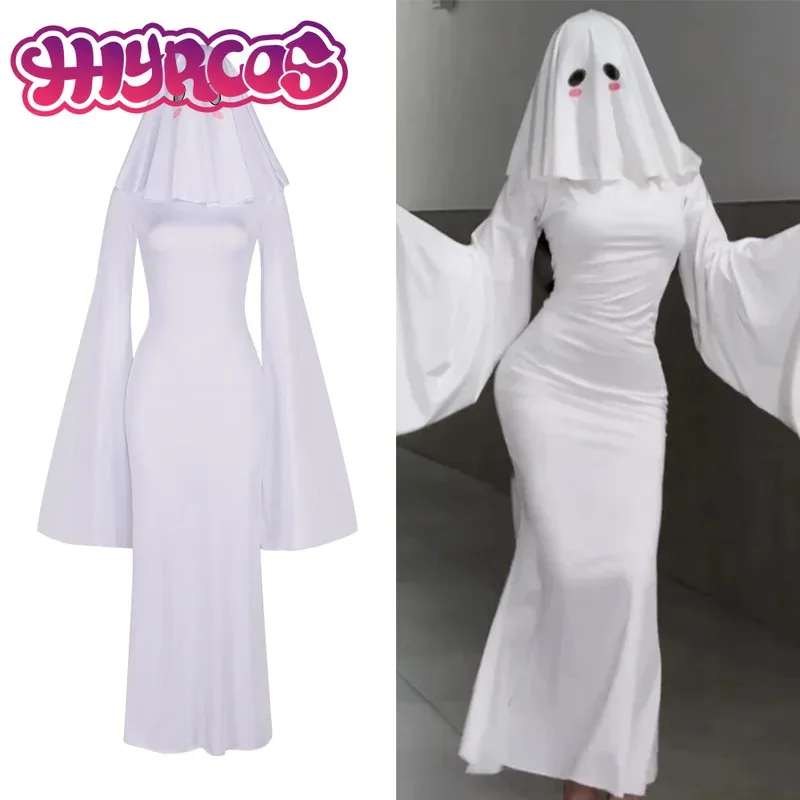 CyPlus حجم فساتين نسائية S-5XL شبح فتاة تأثيري حلي أنيمي شبح الأميرة عطلة الصليب خلع الملابس تأثيري حلي النساء