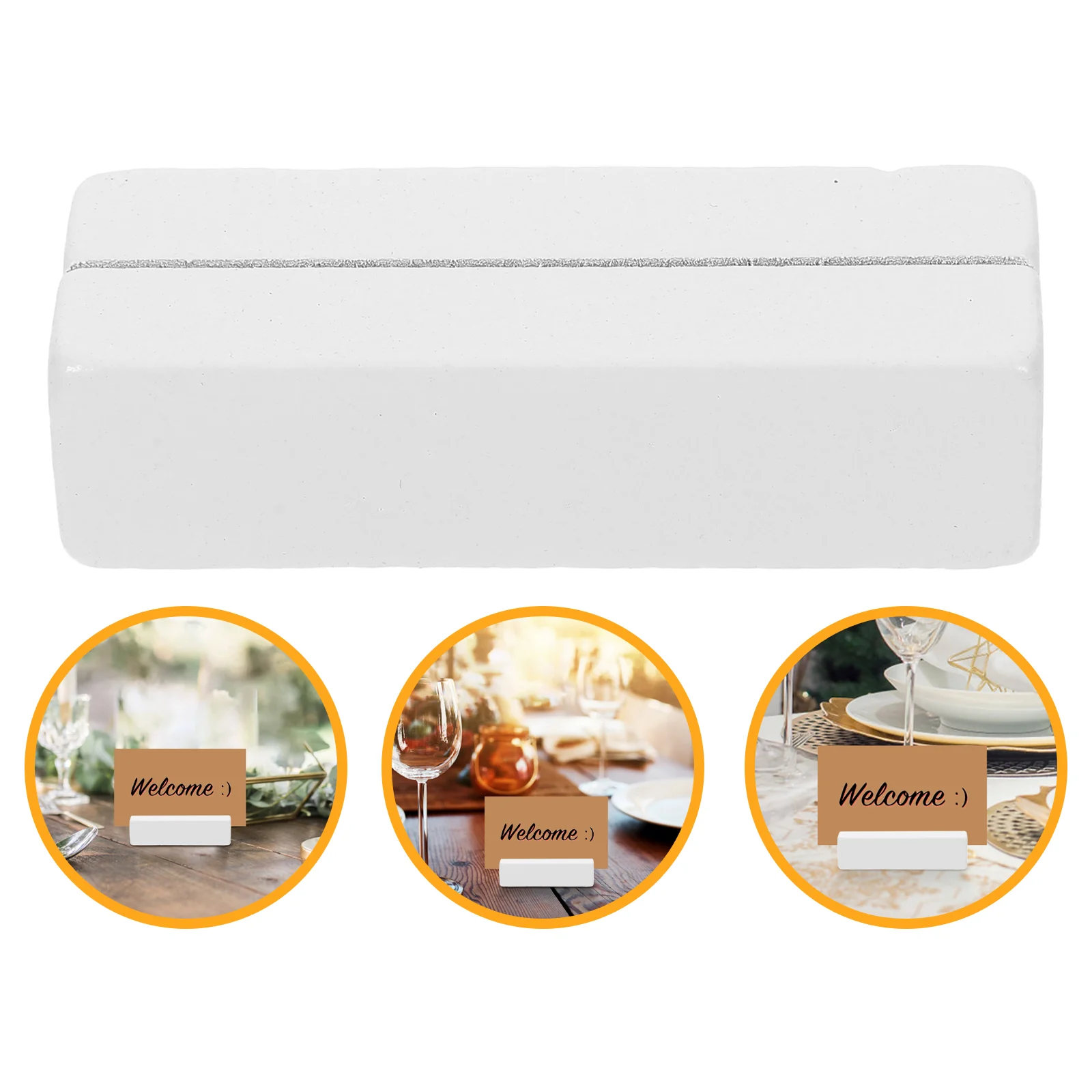 10 Pcs Home Decoration Place Card Holders for Table Wooden 720X270X210CM Stand Number White Stands Photo