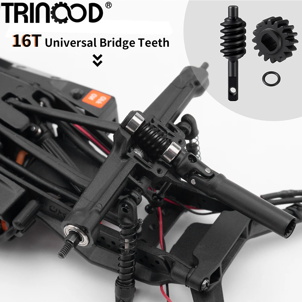 

TRINOOD Steel Axle Worm Gear Set 16T for 1/30 RC Rock Crawler Axial SCX30 Upgrade Parts