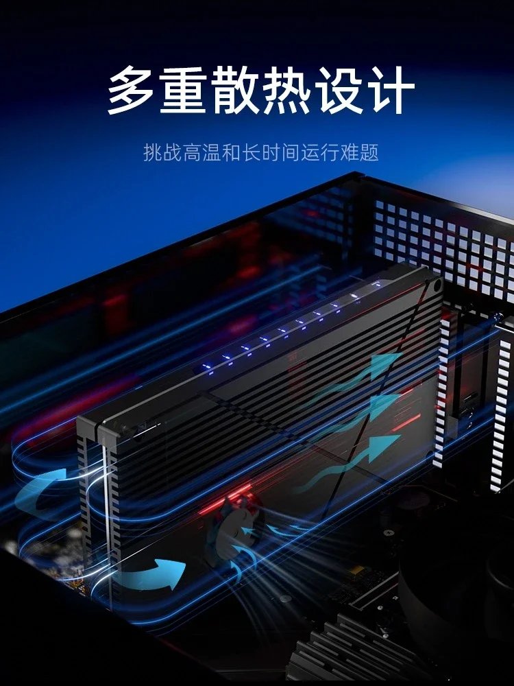 M2 hard disk array card 8 disk position pcie4.0 to nvme expansion adapter card for splitting industrial control