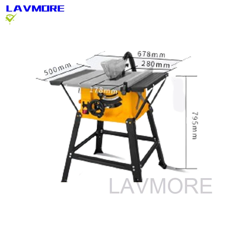 Table Saw 210mm 8 Inch Wood Cutting Saw Dust Free With Extension Table Portable Woodworking Machine For Jobsite