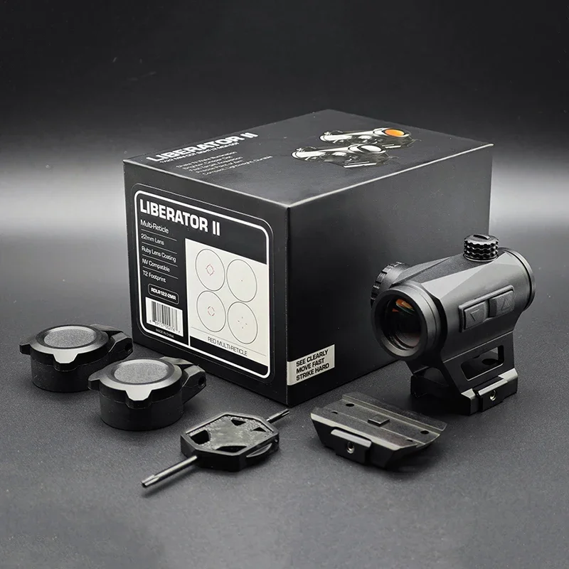 

Original Optics LIBERATOR II 1X22 2 MOA Compact Shake ‘N Wake Red Dot Sight Scope For Rifle Shotgun Real Weapons
