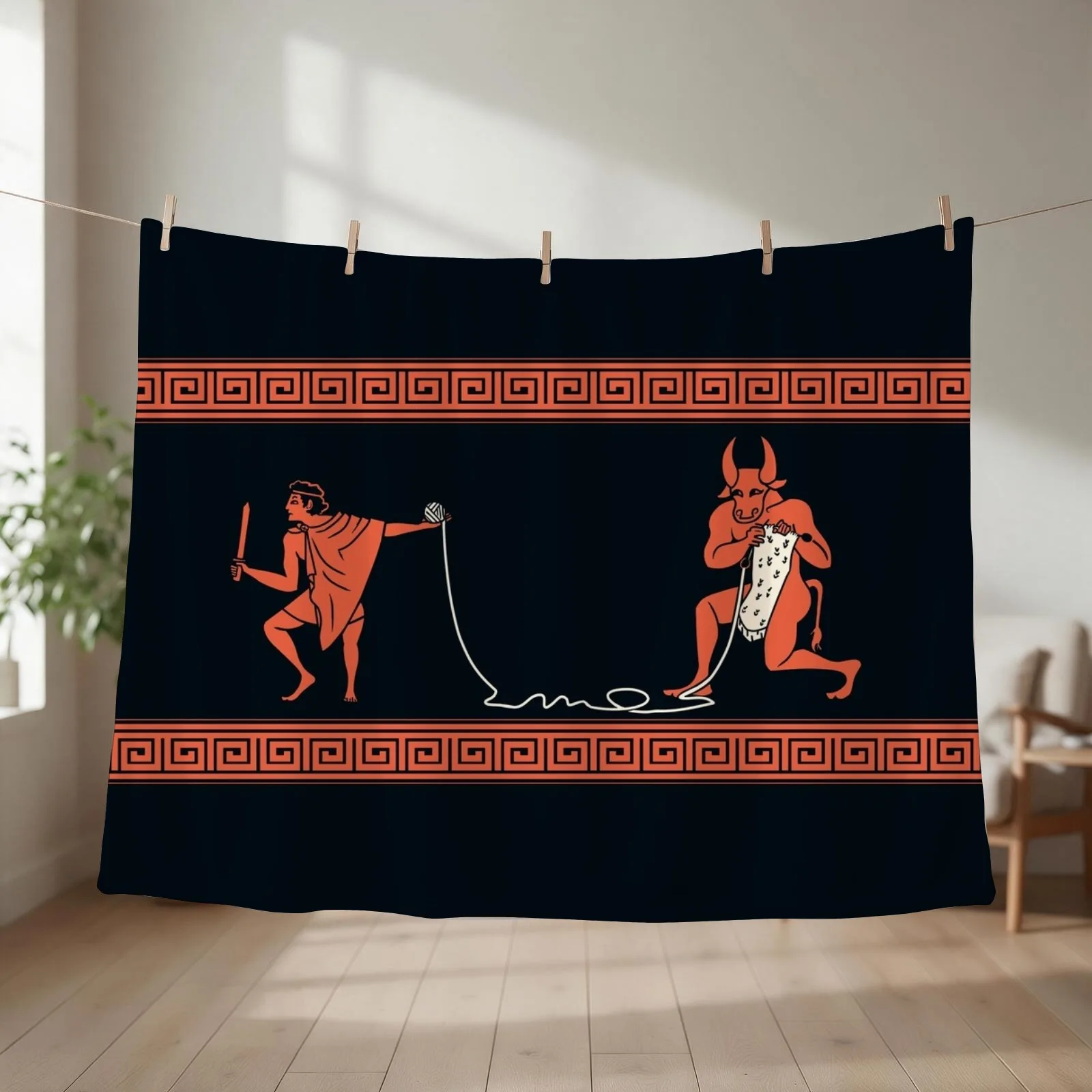 Crafty Minotaur Throw Blanket couch cozy soft plush fuzzy picnic outdoor blanket