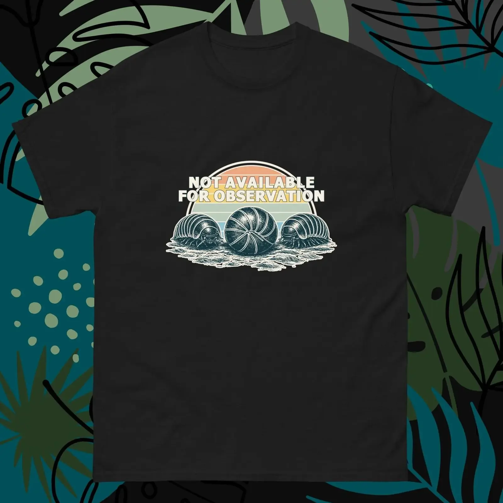 Not Available for Observation T Shirt Isopod Rollie Pollie Retro Nature  vintage Washed Versatile Casual Comfortable Breathable
