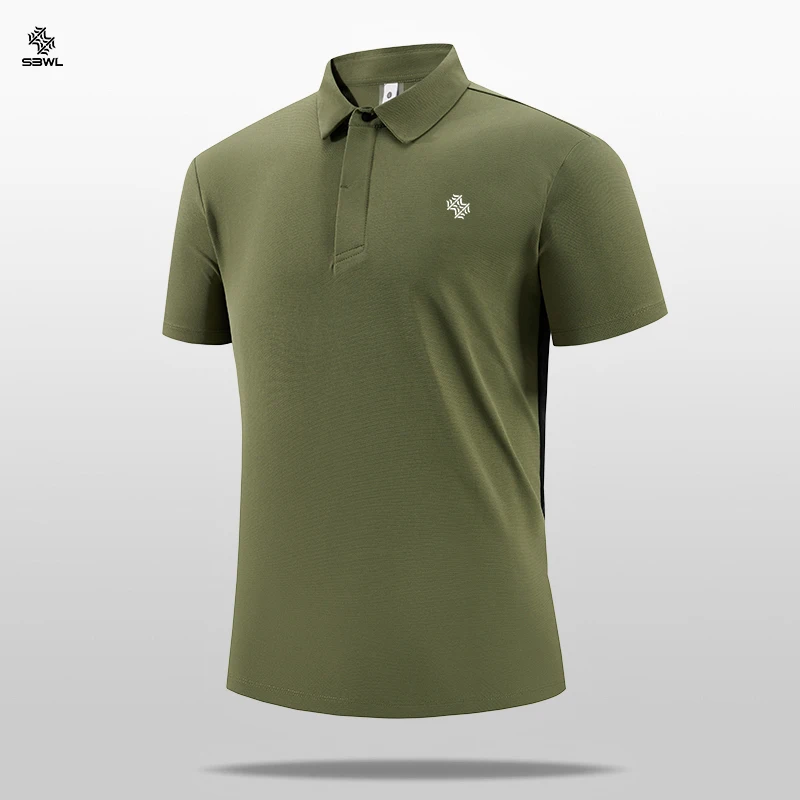 SBWL men's fashion 7 color business leisure high quality POLO shirt outdoor golf equestrian sports short sleeve POLO T-shirt Top