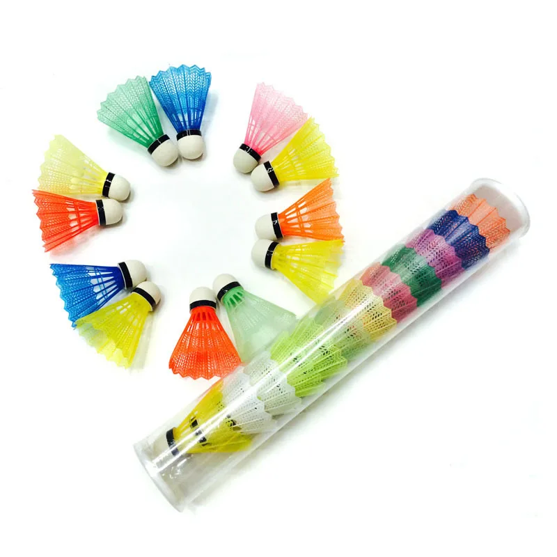 12PCS/lot Professional Foam Ball Head Plastic Badminton Colorful Shuttlecock Speedminton Badminton Accessories Sport Training