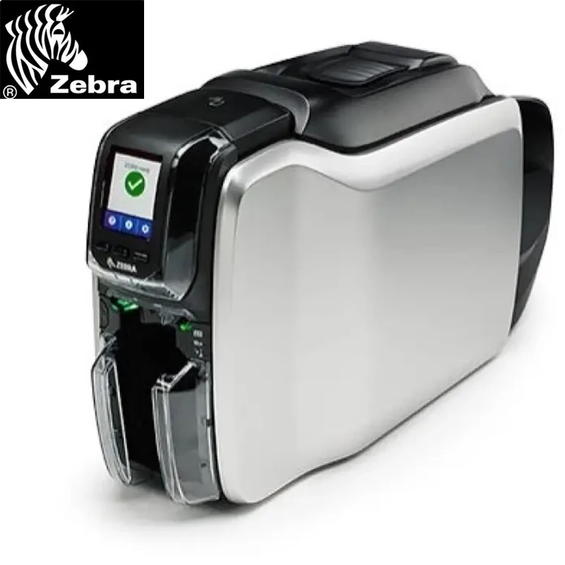 High Performance Original Zebra 300 DPI ZC300 Single Side /Dual Sided Printer Student PVC Plastic ID Card Printers