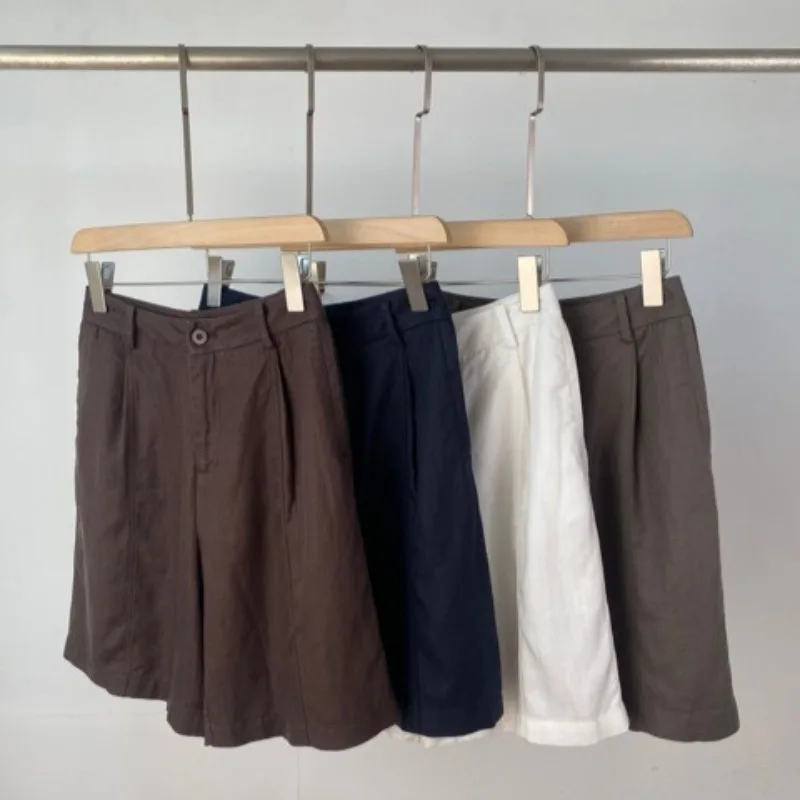 New Summer Women's High-waisted Straight-leg A-line Shorts for Women