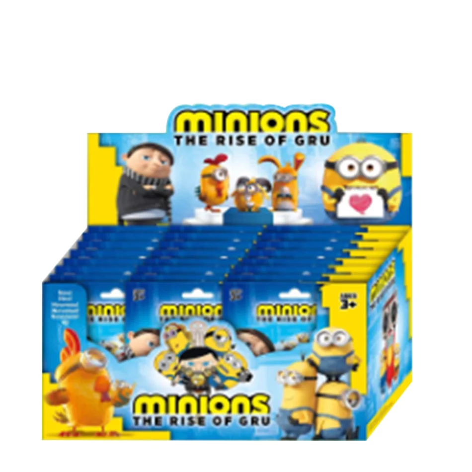 Anime 2-24pcs minions Blind Box figures Box game Doll Figure PVC model Toys desktop Decorative Kids birthday Christmas Gifts