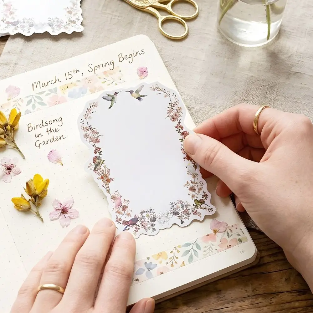 Assorted Design Floral Border Stickers 20pcs/Pack Handmade Quality Writeable Paper Shaped Border DIY Decoration