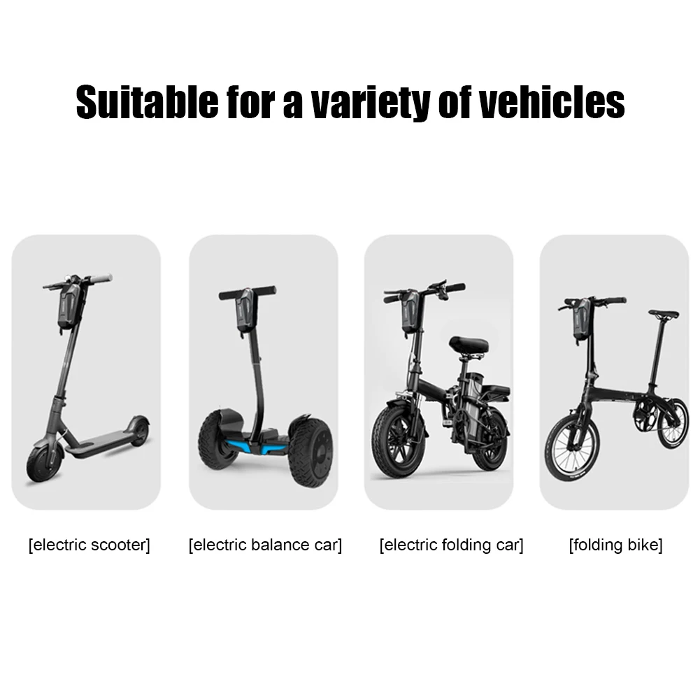 Bolsa para scooter elétrica 4l, acessórios, à prova d'água, eva, casca dura, armazenamento para xiaomi m365, bolsa frontal, peças de bicicleta