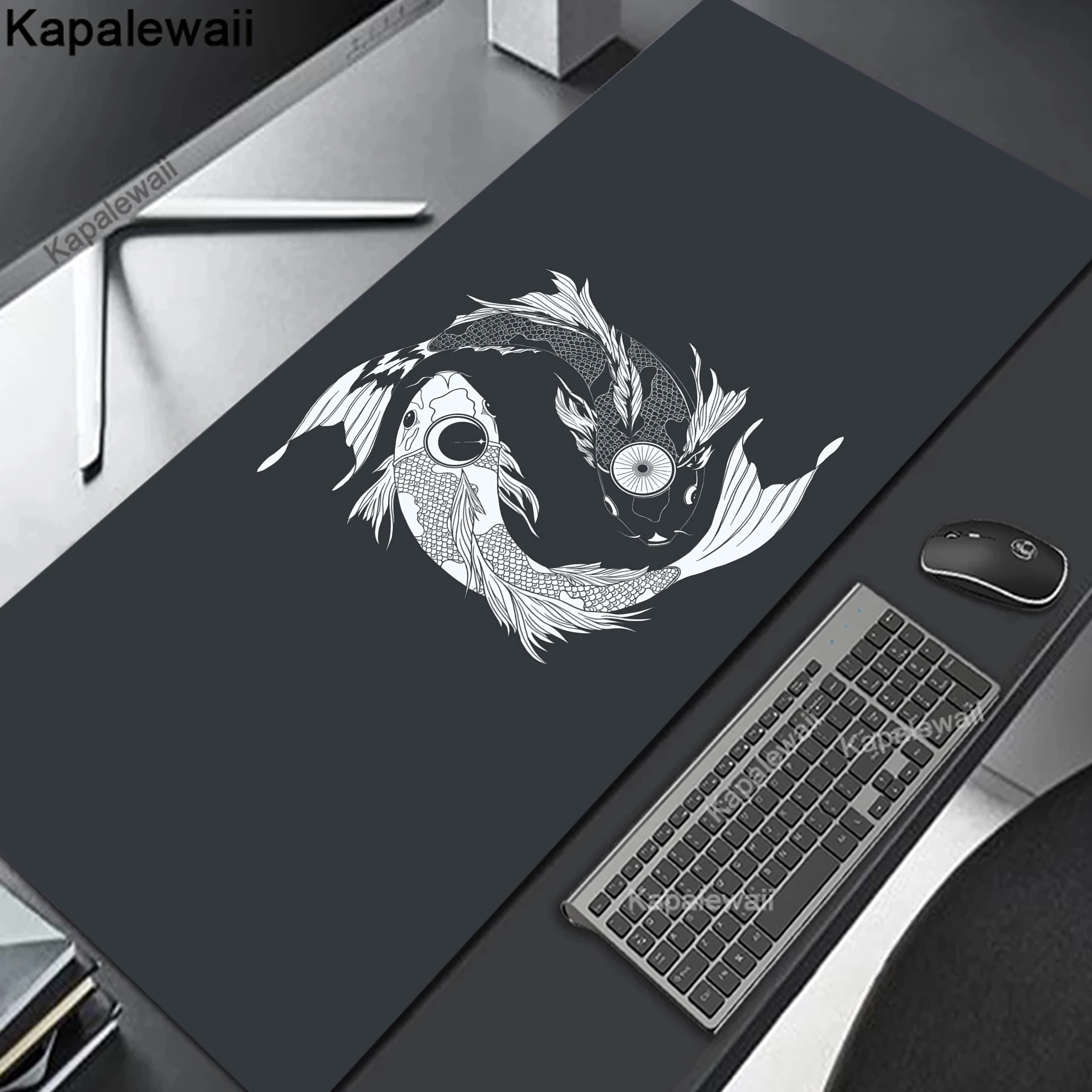 Gaming Mouse Pads Koi Fish Neutral Table Mats Computer Mousepad Company Big Desk Pad 100x50cm Large Gamer Mousepads Mouse Mat