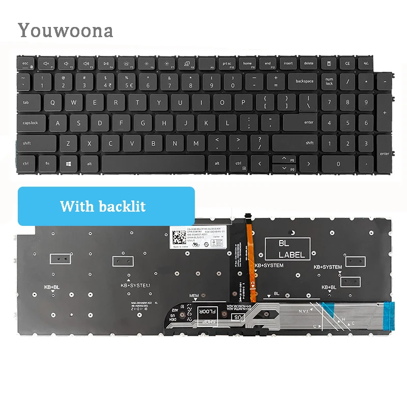 New ORIGINAL Laptop Keyboard For DELL Vostro 15 3510 3515 3520 3525 5510 5515 P106F