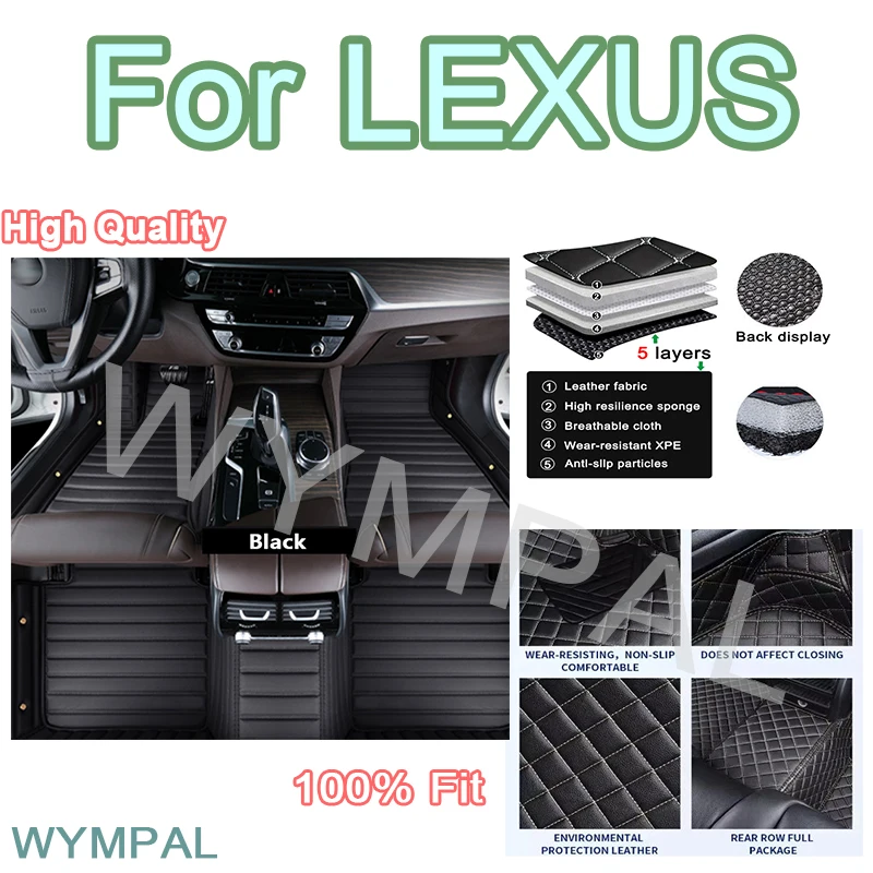 

Luxury Car Floor Mats For LEXUS NX GS ES RX ES HYBRID RX IS UX UX HYBRID GS GS350 ES IS XE20 CT 200H interior accessories