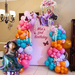 1Set Disney's Magic Full House Party Balloons Set Encanto Themed Birthday Party Globos Vinyl Cloth Background Decors Supplies