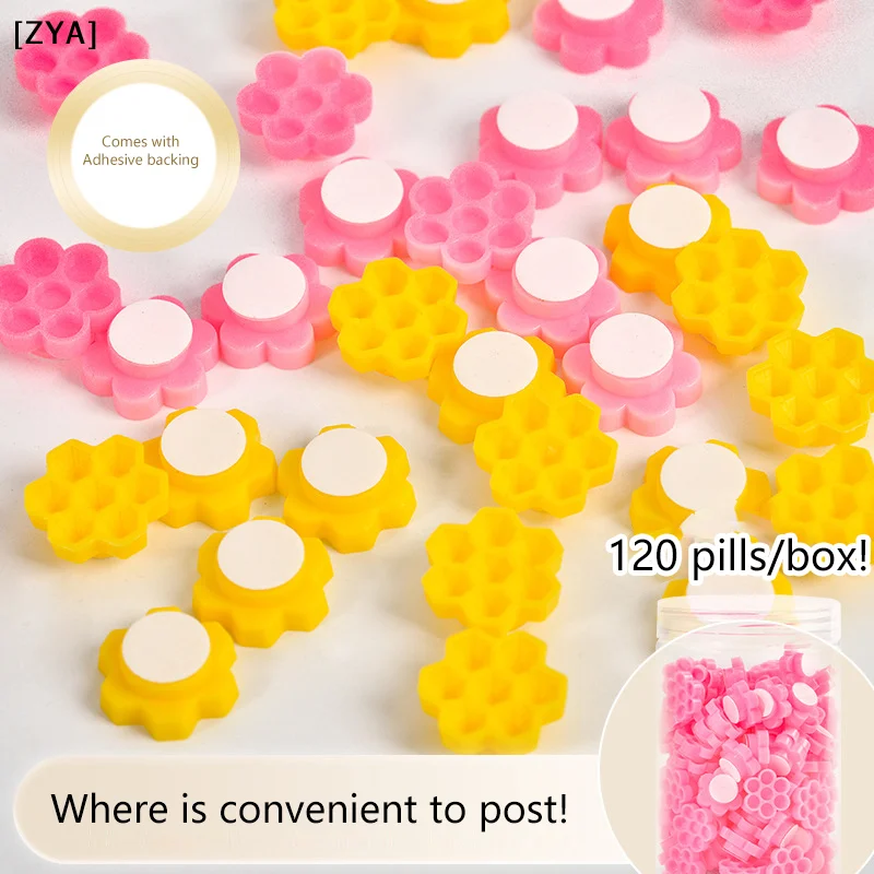 120Pcs/Box Self Adhesive Eyelash Extension Glue Cups Delay Cup Grafting Eyelash Makeup Tool Tattoo Adhesive Pigment Cups[ZYA]